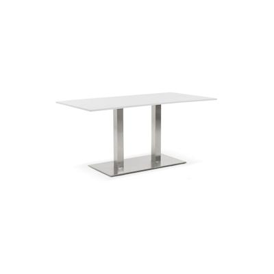 Kadima Design Designertisch, Stahlbeinen, 160x80 cm, vielseitig, robust. Weiß Image