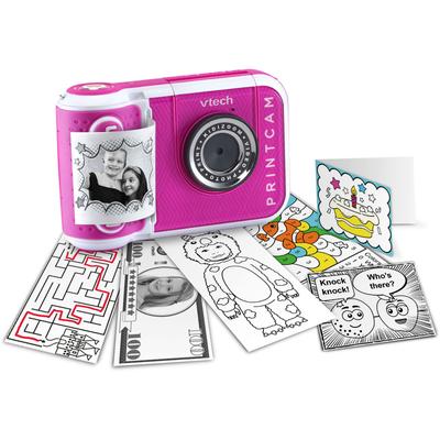 Kinderkamera VTECH "KidiZoom Print Cam pink" Fotokameras pink Kinder mit eingebautem Thermodrucker