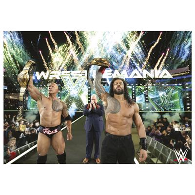 WWE The Rock und Roman Reigns WrestleMania Siegposter - Ungerahmt A2 Image