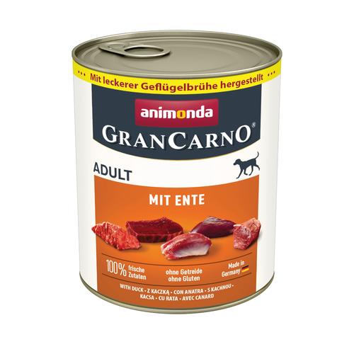 6x 800g animonda GranCarno Original Adult Ente Hundefutter nass