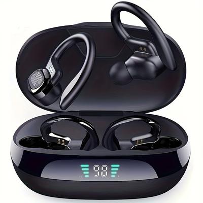 TEMU Wireless5.3 Earbuds With Earhook, Tws Stereo Earphones, Sport Headset, In Ear Headphones With Led Digital Display Charging Case