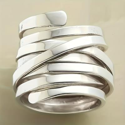 TEMU Fashion Wide Ring Plated Perfect Decor For Cool Girls Matchdaily Outfits Wear It To Party Showing Off Your Charm