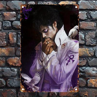 TEMU Prince Iconic Tribute Vintage Aluminum Wall Art - Waterproof & Dustproof Metal Sign For Home, Bar, Cafe Decor | Perfect Gift For Music Lovers