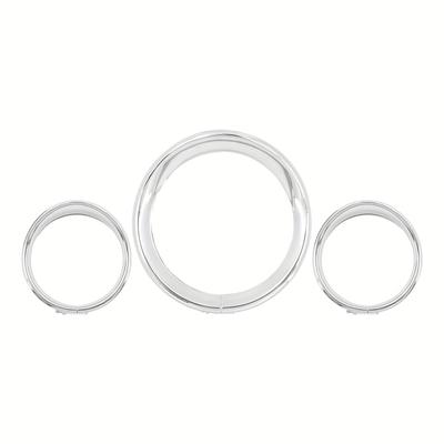 TEMU Motorcycle Chrome 7'' Headlight Trim Ring 4 1/2'' Fog Light Trim Ring For Touring For Dyna For Road King For Electra Glide Flht Flhr