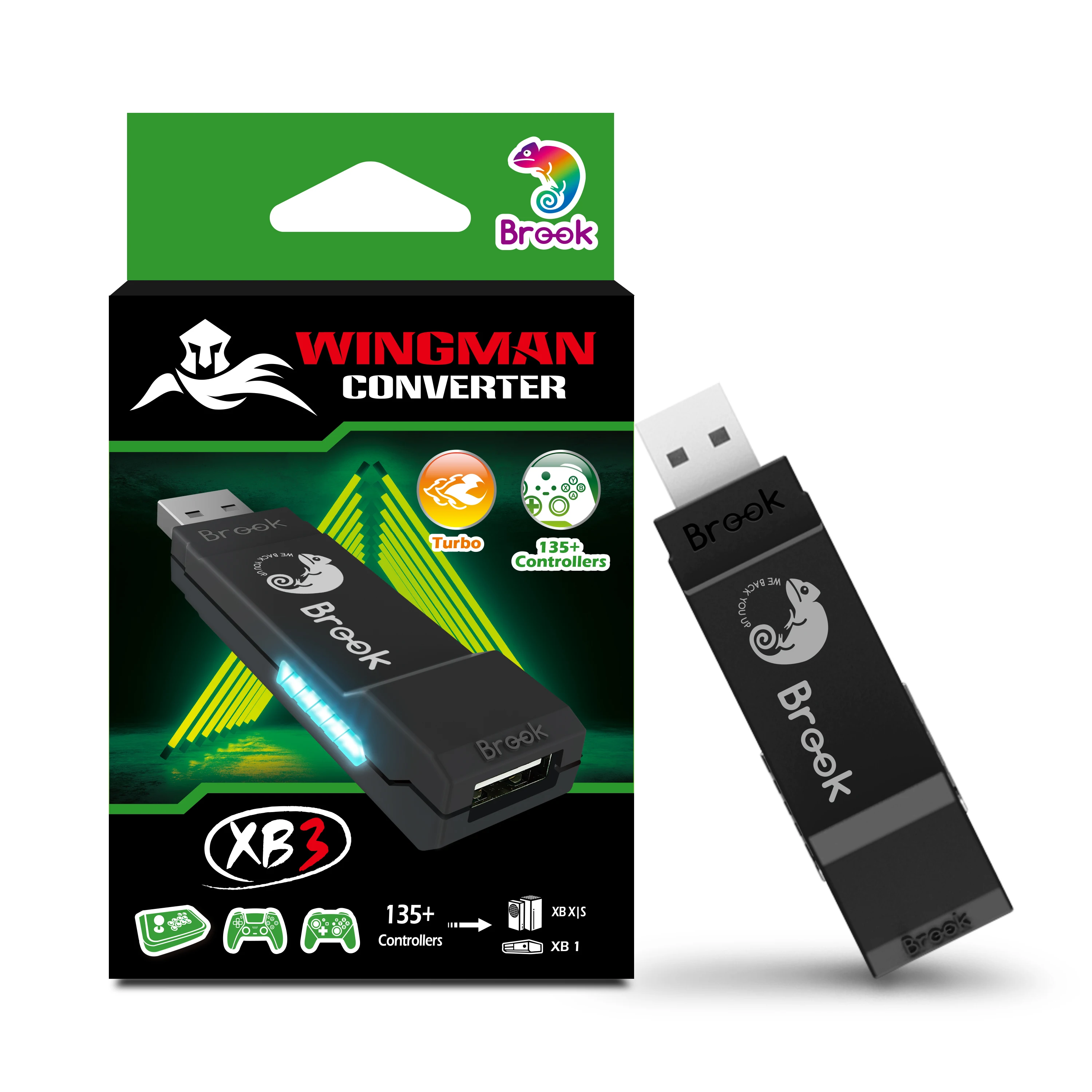 Brook Wingman XB2/XB3 Converter Wireless；xb3 Adapter for Xbox Series X/S Xbox One and PC with Remap & Turbo Features
