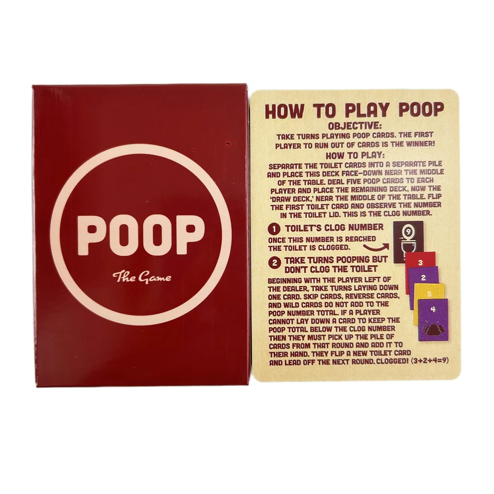 Jeu de cartes POOP, première édition, jeux de société adaptés à la famille, jeux pour adultes pour la nuit, jeu de cartes Funparty
