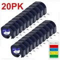 5/10/20PK 91201 12267 ruban d'étiquettes Compatible Dymo Letratag 91221 91331 91202 91200 12mm ruban LT pour fabricant d'étiquettes Dymo LT100H 100T