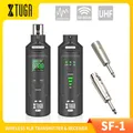XTUGA SF-1 UHF Microfono professionale Convertitore wireless XLR Ricevitore trasmettitore ricaricabile per microfono dinamico/condensatore