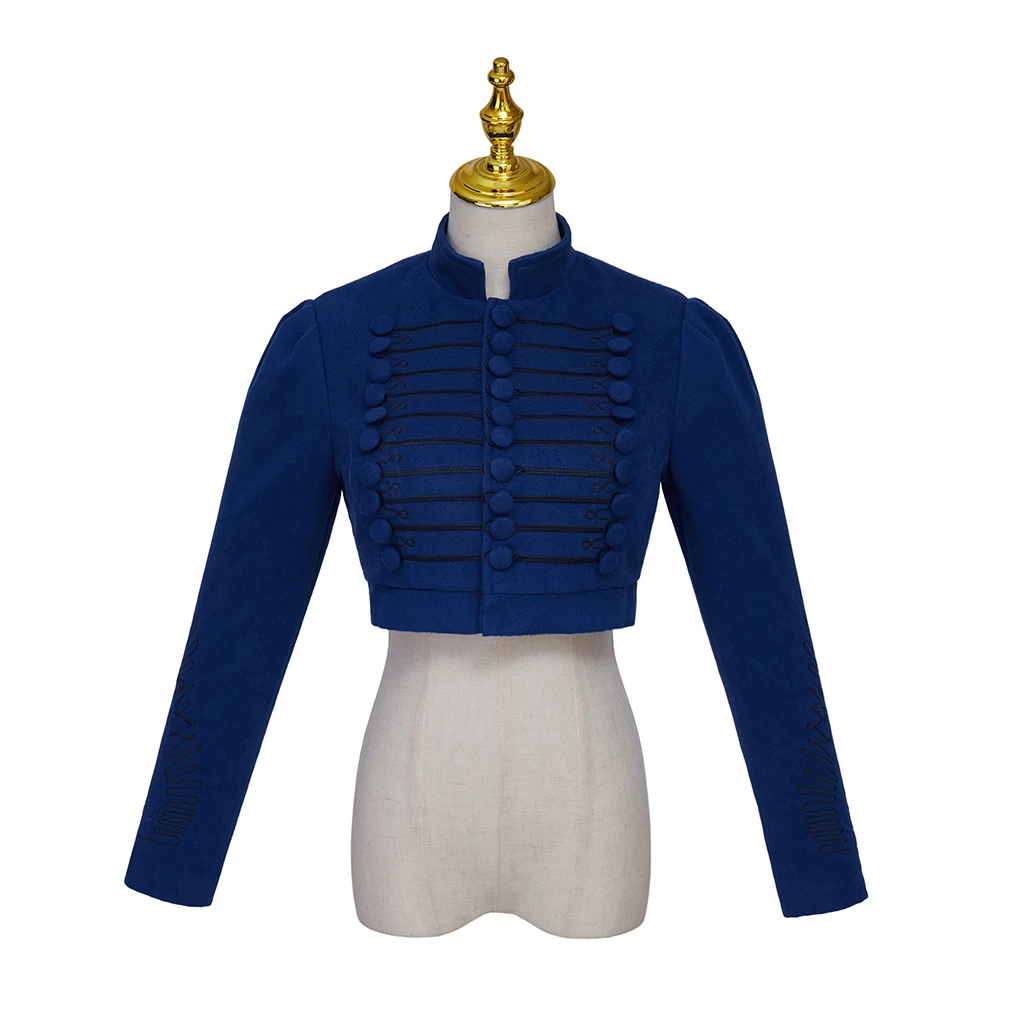 18. Jahrhundert Empire Spencer Cosplay Jacke erwachsene Frauen viktoria nischen Reit gewohnheit Regentschaft Kostüm blauen Mantel Militär jacke
