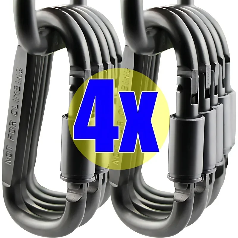 4/1 stücke Karabiner Set für Schlüssel Camping Überleben EDC Outdoor Schlüsselbund Clip Legierung Aluminium Taktische Karabiner Haken Karabiner Image
