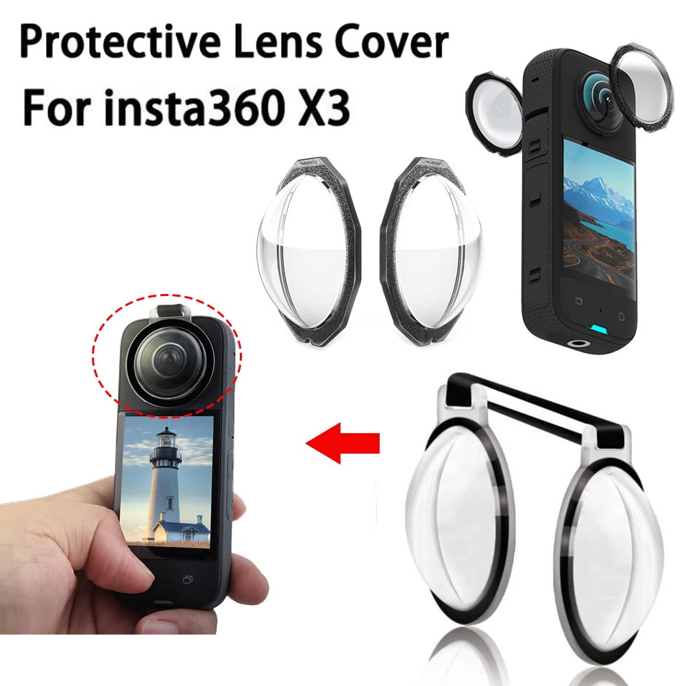 Sticky Lens Guards Dual-Lens Protector Anti-Scratch-Objektiv abdeckung für insta360 x3 Action-Kamera-Zubehör Image