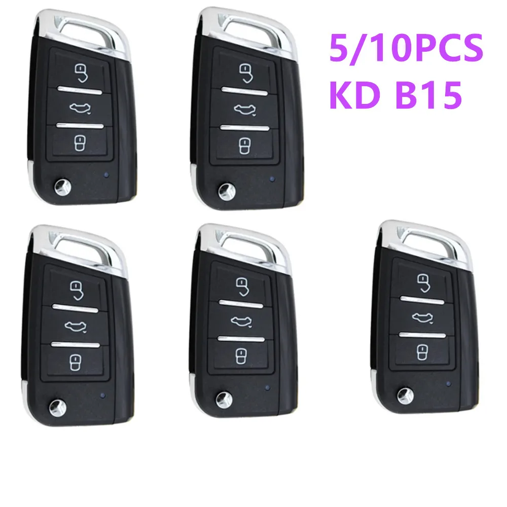 5/10 Stück KEYDIY B NB Serie B15 Universal-Fernbedienungsschlüssel im KD MQB-Stil – 3 Tasten – für KD900 KD900+ URG200 KD-X2 Image