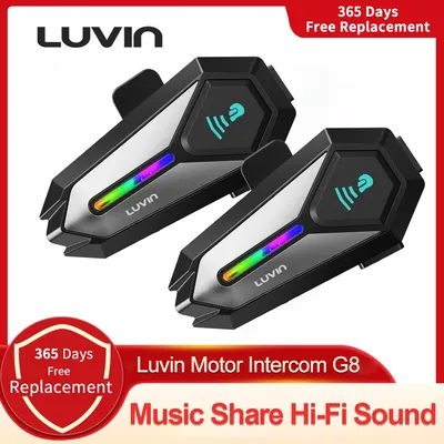 Luvin G8 Motorrad Intercom Moto Helm Bluetooth Headset drahtlose wasserdichte Inter phones Musik teilen Freis prec heinrich tung Anruf Kopfhörer