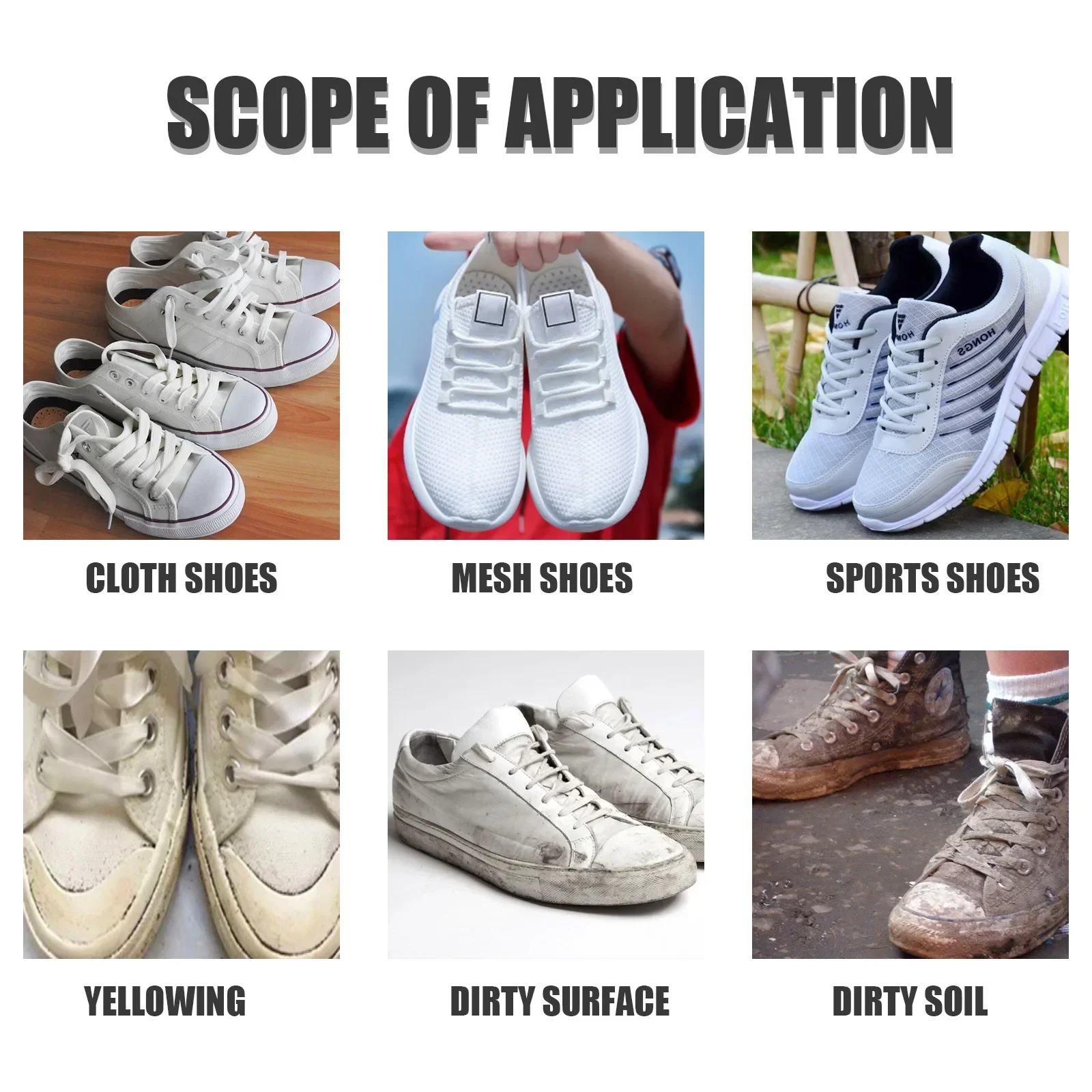 Schuhreiniger-Set entfernt Schuhe, Aufhellung, Reinigungsgel, Schuhwaschmaschine, Schmutz und Gelb von Schuhen, Reinigungsschaumreiniger Image