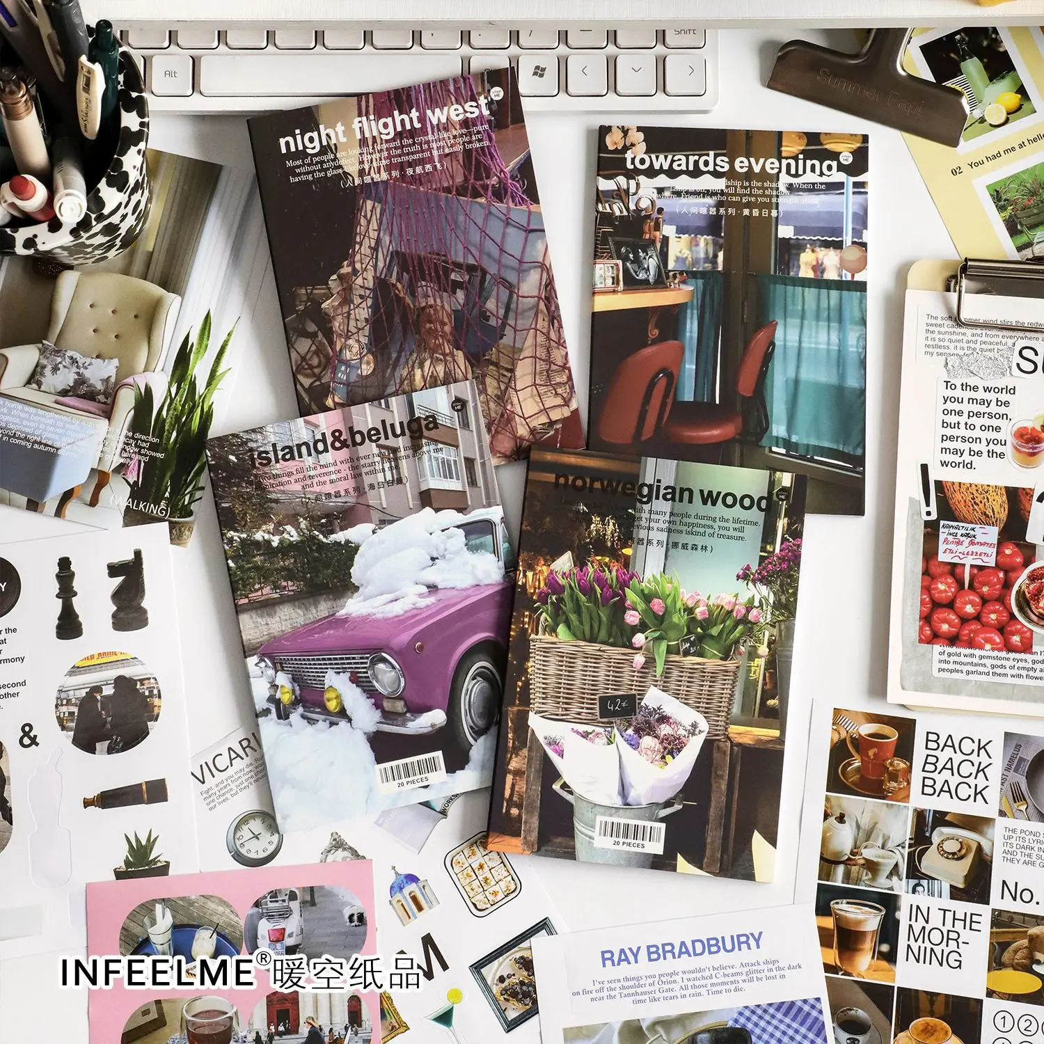 20 Stück menschliche Hustle and Bustle-Kunstaufkleber. Dieser Retro-DIY-Handzelt-Dekorationsaufkleber im Ins-Stil für Junk-Magazin Image