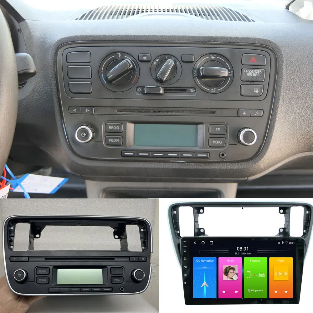 Android 9 "Autoradio mit Carplay GPS-Navigation für vw load up 2014/12 2020/11 bl1 bl2 2013-2018 1 st820045n 1 st035867 1 st035867a Image