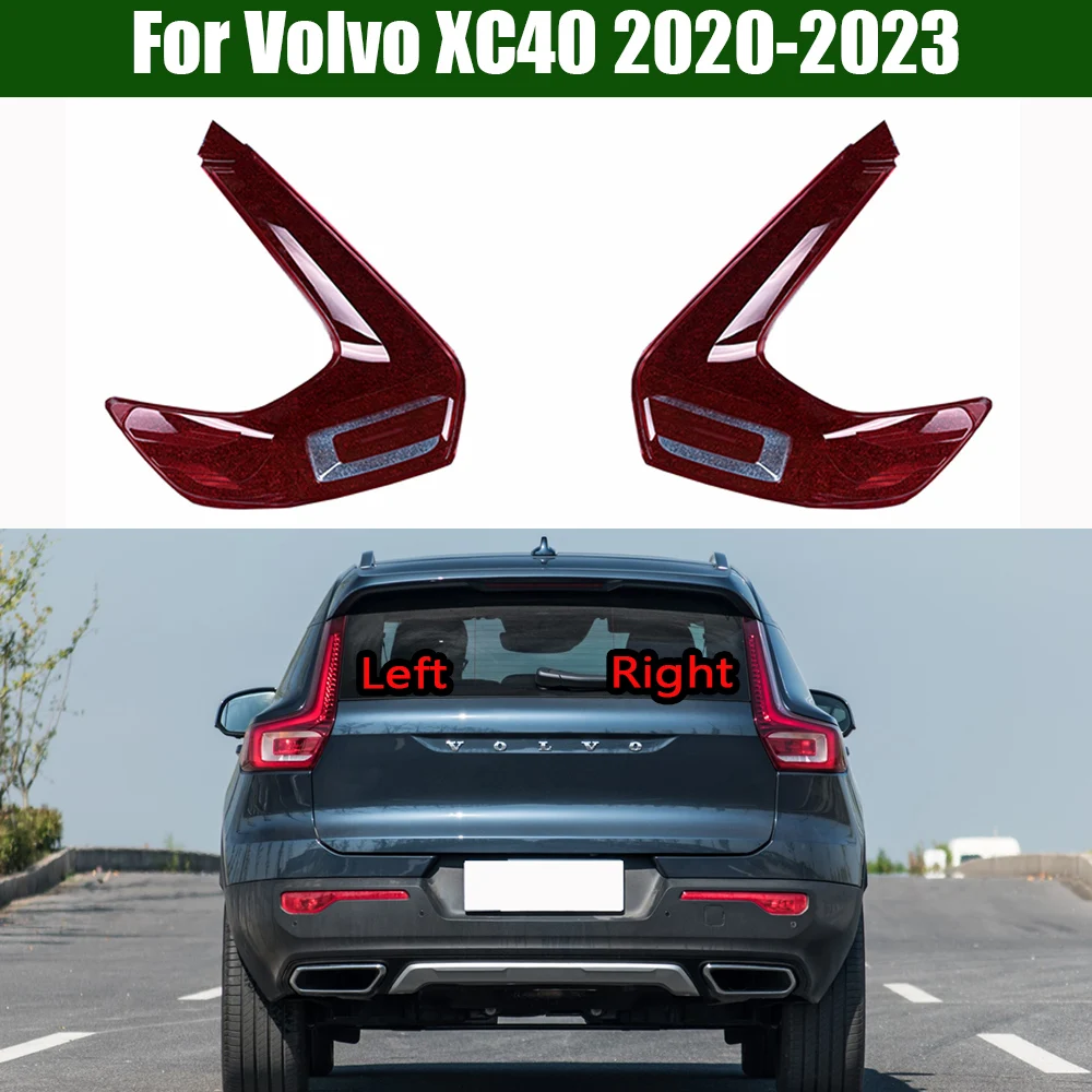 Für Volvo XC40 2020-2023 Auto Hinten Rücklicht Abdeckung Auto Rücklicht Lampenschirm Lampe Abdeckung Kopf Lampe licht glas Objektiv shell Kappen