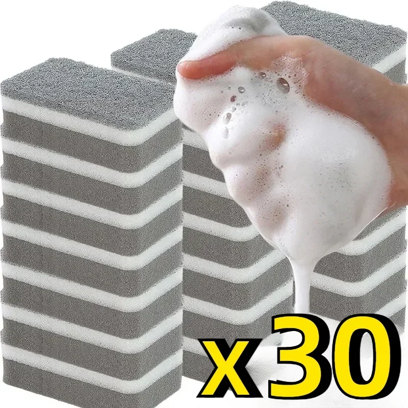 Magische drei Schichten Reinigungs schwämme wieder verwendbare Pfanne Topf Geschirrs pül mittel Reinigungs pads Haushalts küche Schwamm Tücher Bürste saubere Werkzeuge Image