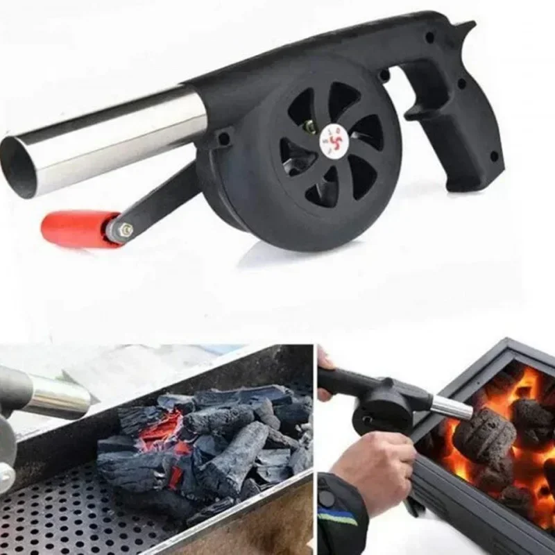 Outdoor-Grill tragbare manuelle Gebläse Picknick Holzkohle Verbrennungs ventilator kleines Gebläse Verbrennungs werkzeug Grill Camping Zubehör Image