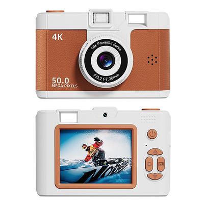 4K Retro Digital Camera Vlogging Camera WiFi with 2.4 LCD HD Screen 1080P 16X Compact Digital Zoom Camera Wide Angle Point and Shoot Camera