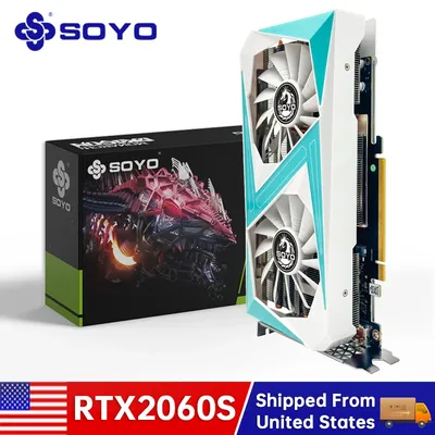 SOYO NVIDIA Geforce RTX 2060Super 8G Graphics Card GDDR6 Memory 256Bit DP 12nm Gaming Video Card for