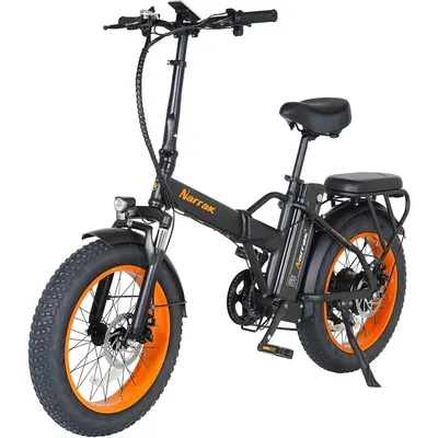 Fat Tire Folding Electric Bike, Brushless Motor,M5 Large LCD Display, Suspension, Step-Over Or