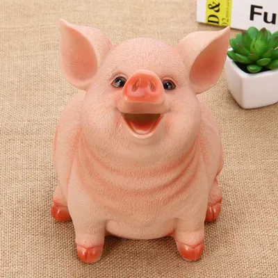 1PCS Cute Home Decoration Pig shaped Children's Toys Size Pig Bank Pig Statue Money Box Coin Storage