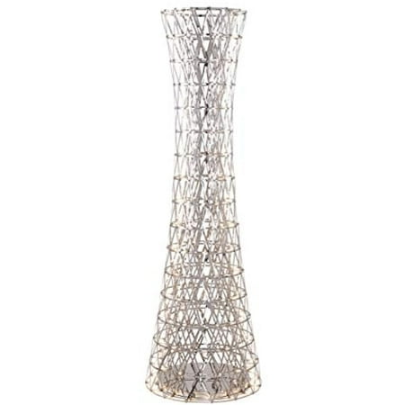 Homestock Nordic Haven Led Floor Lamp Metal Material Floor Mount Corded Electric Power Source Chrome Embellishment 63.78 X 20.47 X 20.47 Inches