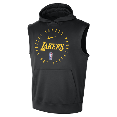 Los Angeles Lakers Spotlight Men's NIke Dri-FIT NBA Sleeveless Hoodie - Black - Polyester