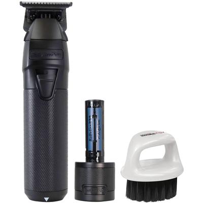 BaByliss Pro FXONE All-Metal Interchangeable-Battery Trimmer FX799MB + Soft Knuckle Neck Brush White