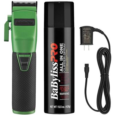 BaByliss Pro FX870 GI BOOST+ Influencer Collection Cordless Clipper + Clipper Spray + Babyliss Pro FX Power Cord