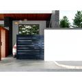 Cancello scorrevole L350 x H176 cm in Alluminio traforato Antracite - PRIMO