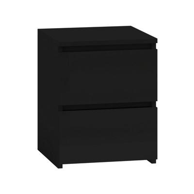 Hucoco - cdf Nachttisch M2 Malwa, Nachtschrank Farbe: Schwarz Ideal für Schlafzimmer, Kinderzimmer, Image