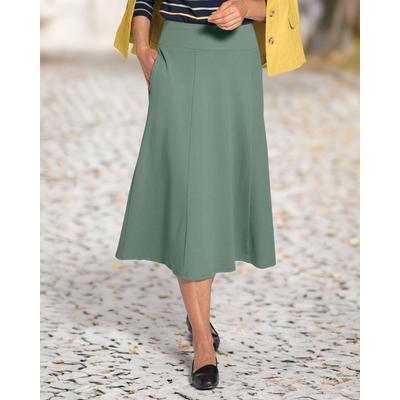 Blair Women's Everyday Knit Solid Skirt - Green - S - Misses