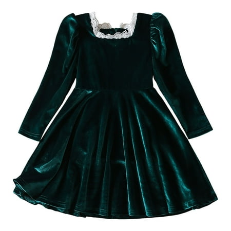 TJAZFJPA Tutu Dress for Girls 6-7 Teen Kids Girls Solid Lace Long Sleeve Trendy Birthday Princess Dresses Princess Dresses for Girls 8-10 Years Old Mini Dresses 3-4 Years