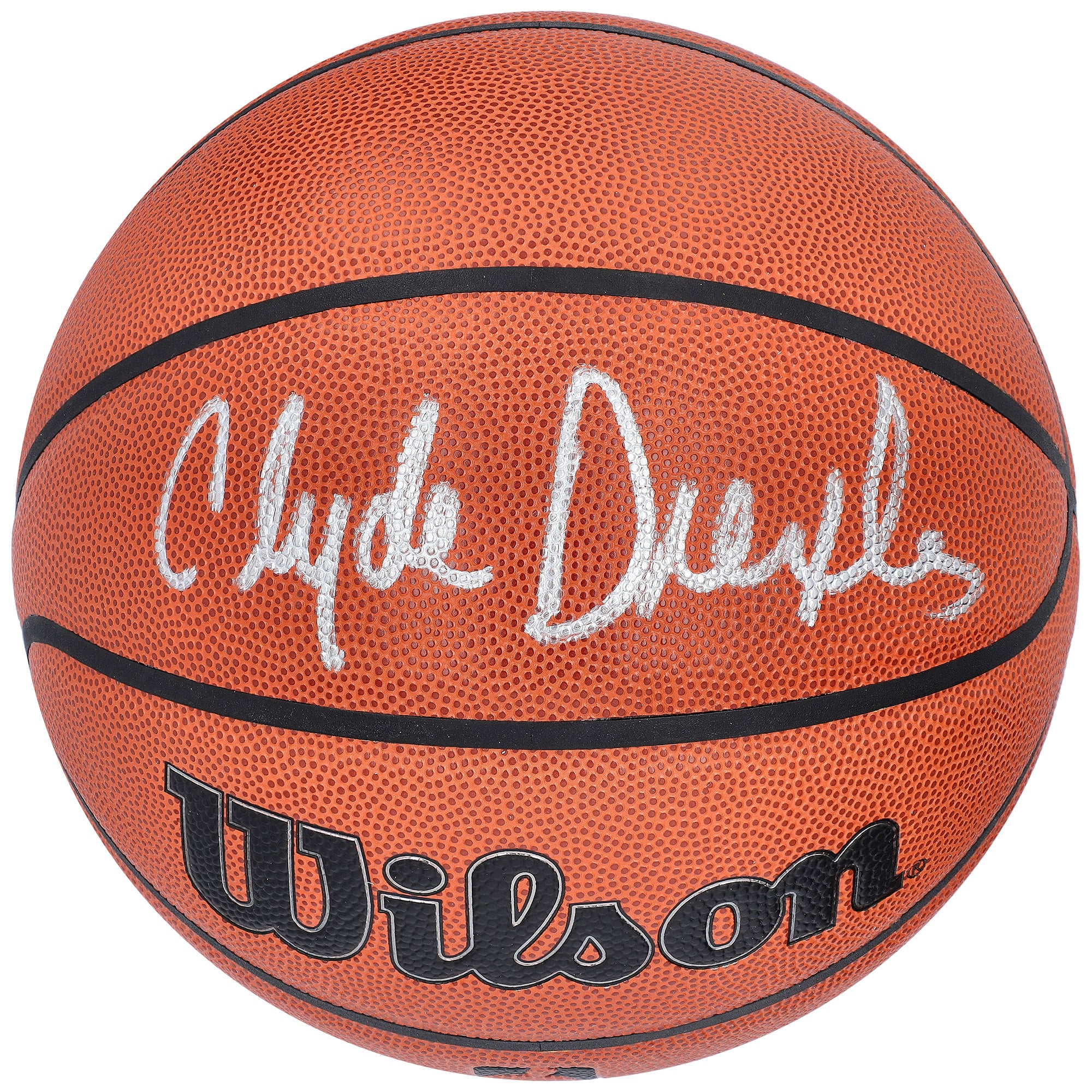 Ballon de basket-ball d'intérieur/extérieur Wilson Authentic Series autographié par Clyde Drexler Portland Trail Blazers - unisexe Taille: No Size - NBA Store FR