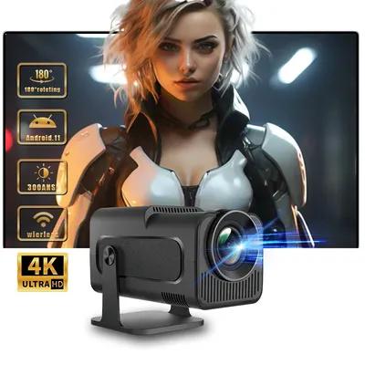 HY320mini, 300ANSl lumen Android version 11, WiFi6 high-definition native 1080P supportfor 4K