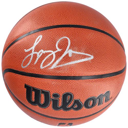 Larry Johnson, Charlotte Hornets, signierter Wilson Authentic Series Basketball für drinnen und draußen