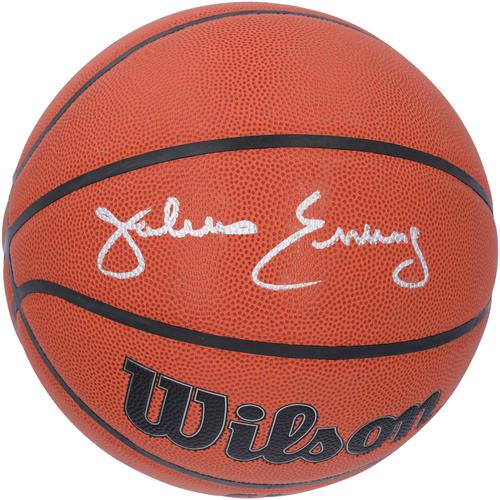 Julius Erving Philadelphia 76ers signierter Wilson Authentic Series Basketball für drinnen und draußen