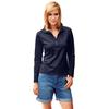 Poloshirt "Poloshirt", Damen, Gr. 42, blau (marine), 95% Baumwolle, 5% Elasthan, B.C. BEST CONNECTIONS BY HEINE, unifarben, Langarm, Shirts