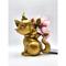 Disney Accents | Disney Parks Ann Shen Aristocats Marie Gold Statue Vase Planter W/ Pink Flowers | Color: Gold/Pink/Tan | Size: Os