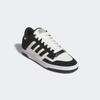 Sneaker ADIDAS SPORTSWEAR "RAPID COURT LOW", Gr. 44,5, schwarz-weiß (core schwarz, cloud weiß, cloud weiß), Leder, Synthetik, sportlich, Schuhe