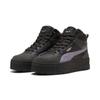 Winterboots PUMA "KARMEN II IDOL MID WTR", Damen, Gr. 40, grau (flat schwarz gray, pale plum, puma silber), Leder, sportlich, Schuhe