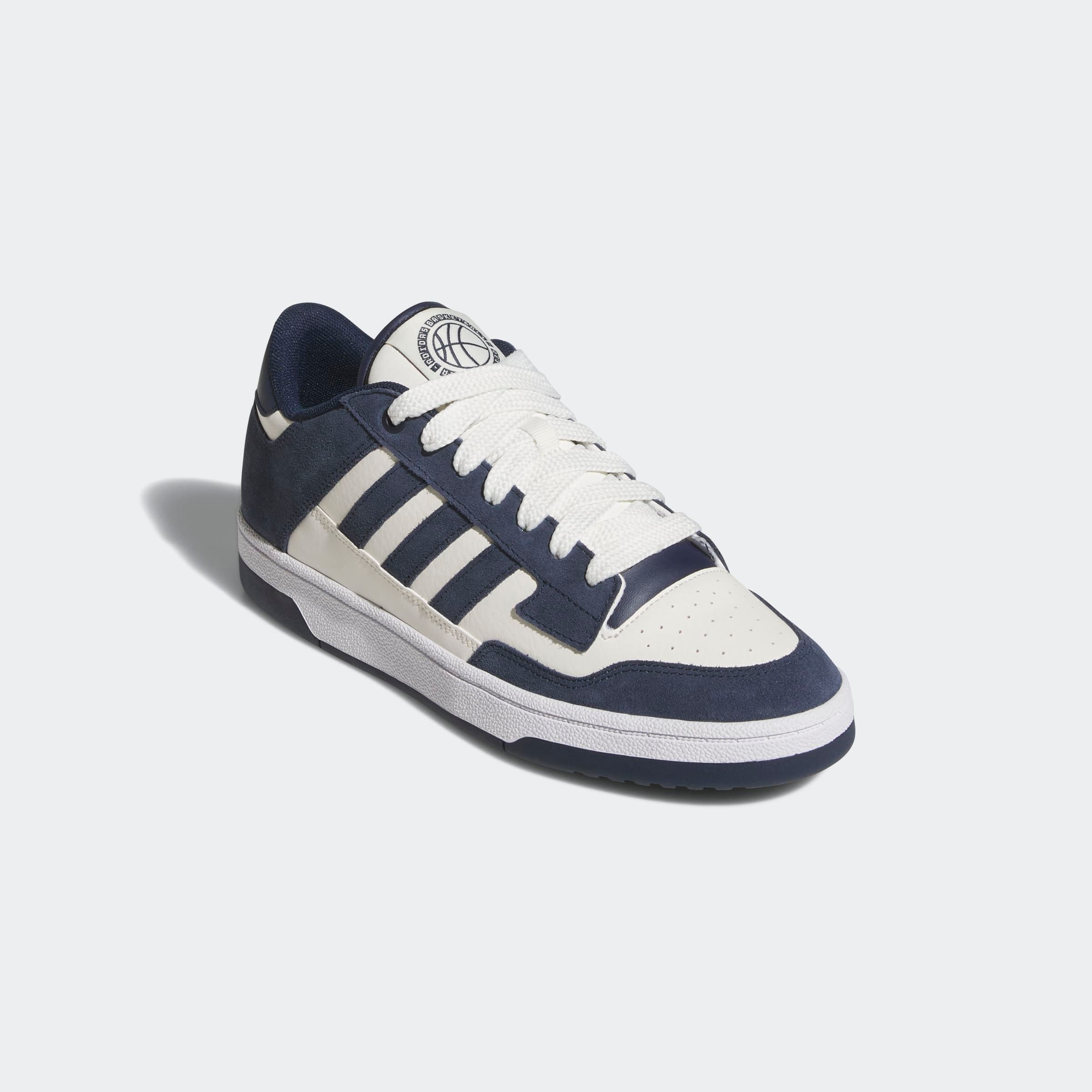 Sneaker ADIDAS SPORTSWEAR "RAPID COURT LOW", Herren, Gr. 38,5, blau (night indigo, cloud weiß, cloud weiß), Leder, Synthetik, Schuhe Sneaker