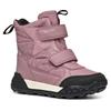 Winterboots GEOX "J TREKKYUP GIRL B ABX", Kinder, Gr. 28, pink, Textil, Synthetik, Lederimitat, casual, Schuhe, Klettstiefel, Snowboots, Winterstiefel mit Metallic Look