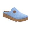 Pantoffel ROHDE "FOGGIA", Damen, Gr. 40, blau (navy, meliert), Filz, klassisch, Schuhe, Hausschuh, Schlappen, Clog, Homeslipper mit Profilsohle