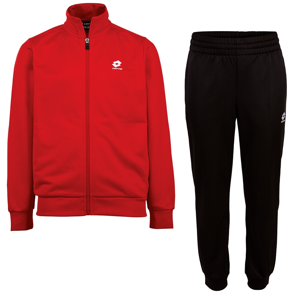 Trainingsanzug LOTTO, Kinder, Gr. 122/128, rot (goji berry), 100% Polyester, unifarben, Sportlich, Sportanzüge, - besonders leicht & bequem Image
