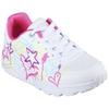 Sneaker SKECHERS "Uno Lite - My Drip", Kinder, Gr. 30, bunt (weiß, multi), Lederimitat, kontrastfarbene Details, modisch, Schuhe, Retro Sneaker, Plateausneaker mit modischer Chunky Sohle