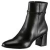 Stiefelette TAMARIS, Damen, Gr. 38, schwarz, Glattleder, Textil, unifarben, Reptilienprägung, elegant, Schuhe, Blockabsatz, Businessschuh, Abendschuh mit elegantem Zierriemchen