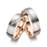 Trauring MARRYA Titan Ringe Trauringe Eheringe Partnerringe Gr. 62, rosa (damen ring, silber, rosé), Fingerringe, Damen, 62, Titan